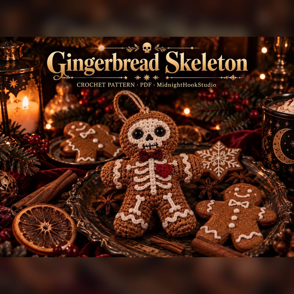 Gingerbread Skeleton Ornament