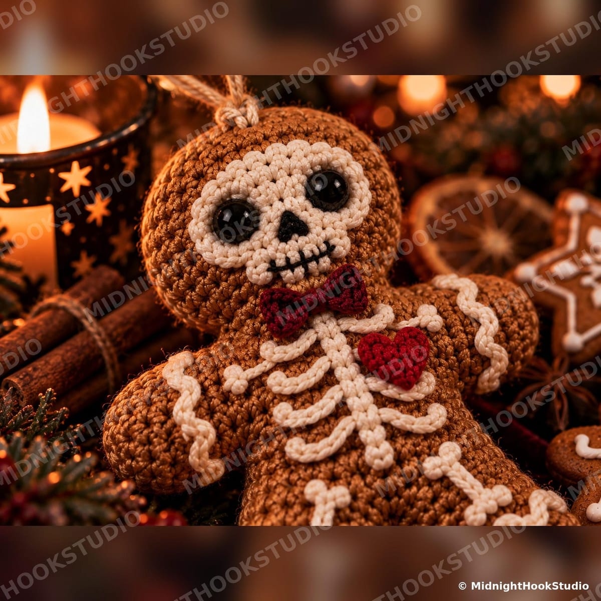 Gingerbread Skeleton Ornament