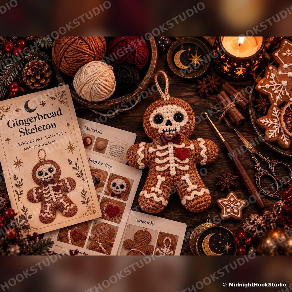 Gingerbread Skeleton Ornament