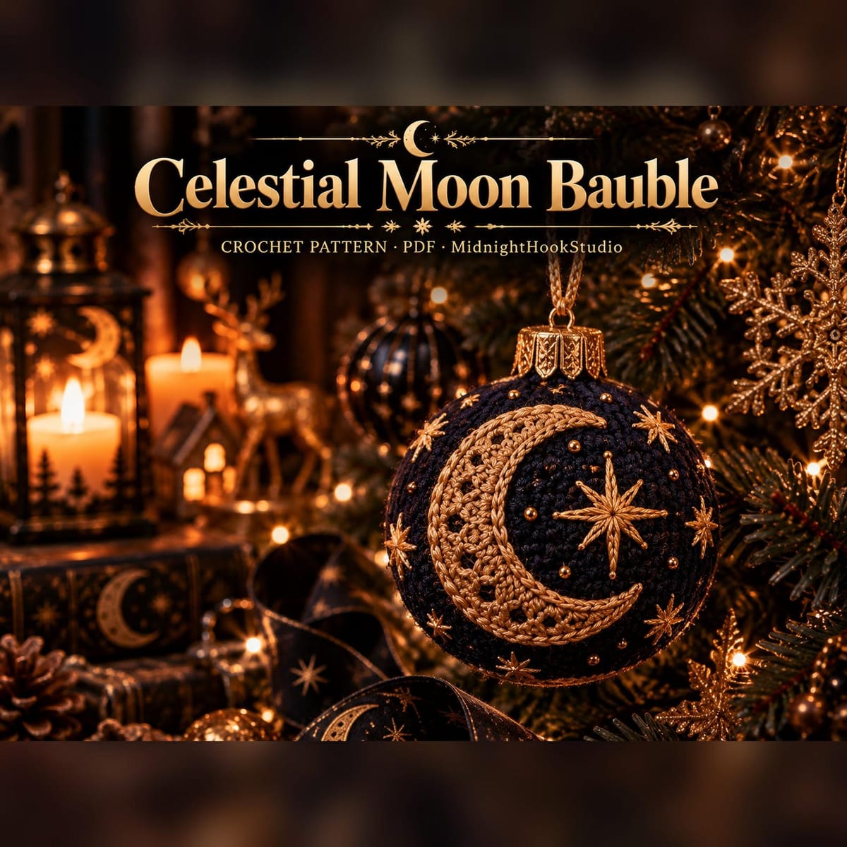 Celestial Moon Bauble Ornament