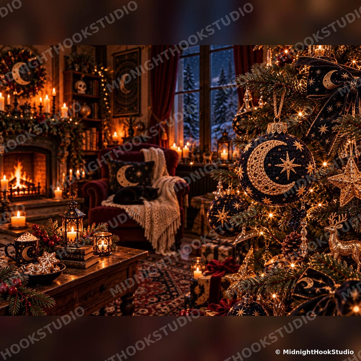 Celestial Moon Bauble Ornament