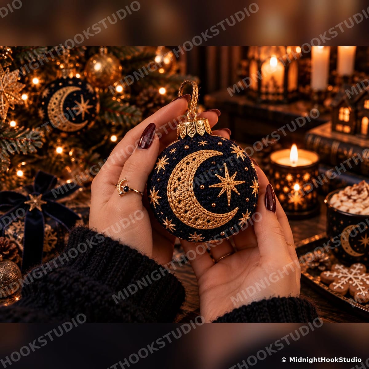 Celestial Moon Bauble Ornament
