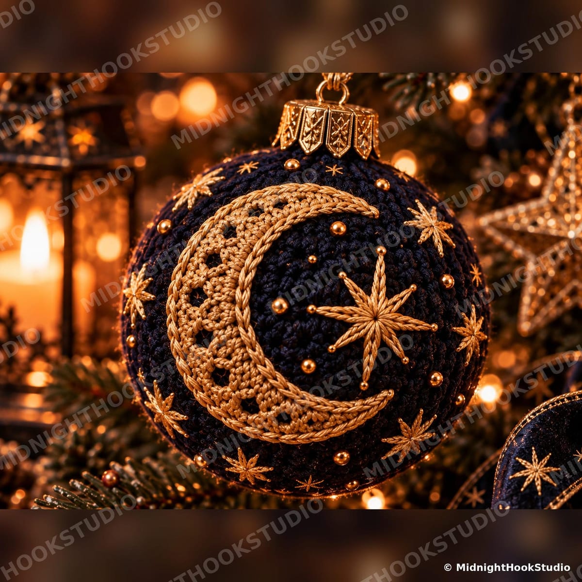 Celestial Moon Bauble Ornament