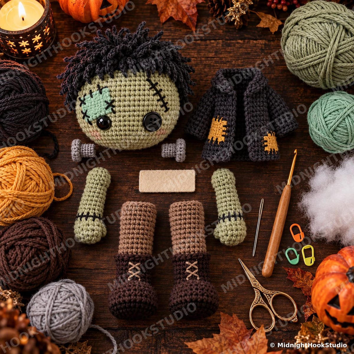 Midnight Monsters Club — 5 Amigurumi Dolls