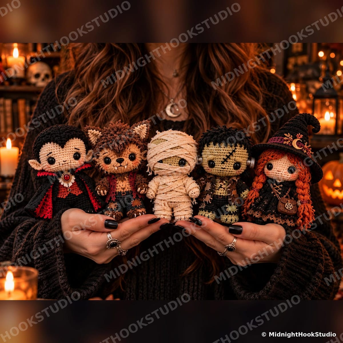 Midnight Monsters Club — 5 Amigurumi Dolls