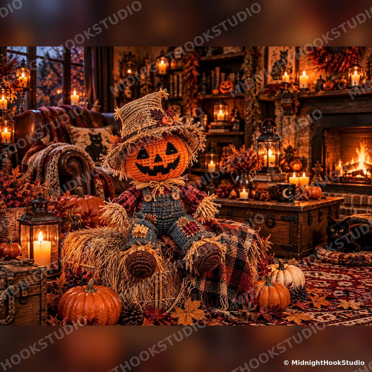 Pumpkin Scarecrow Doll