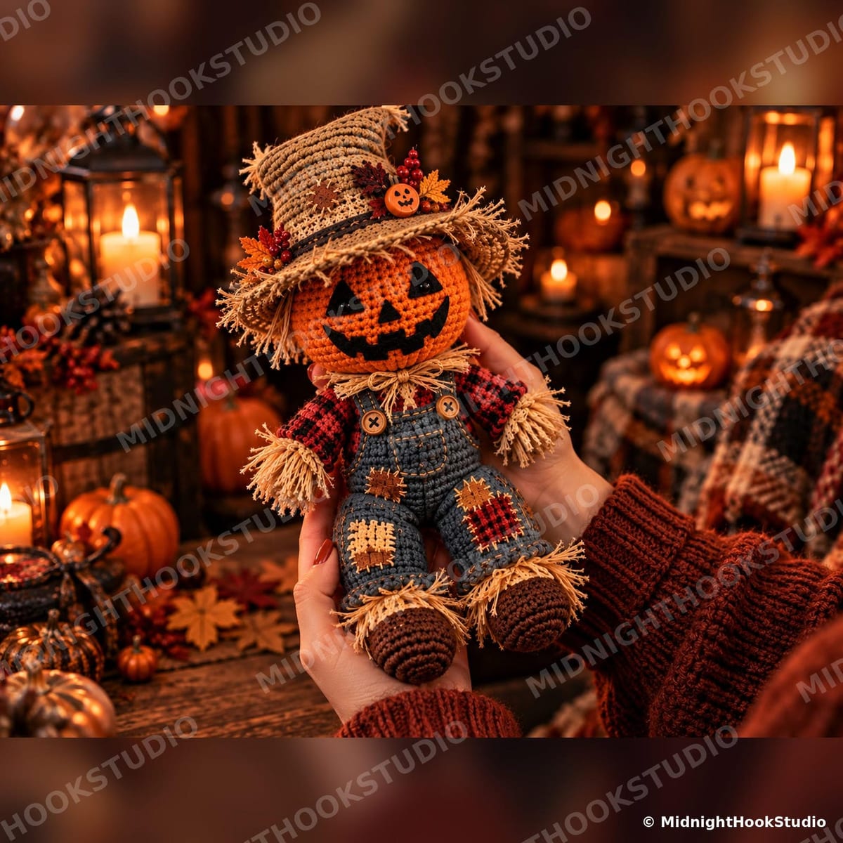 Pumpkin Scarecrow Doll