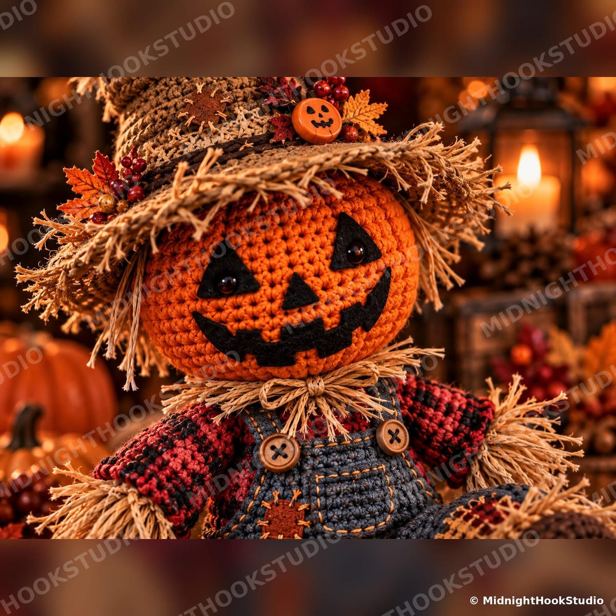 Pumpkin Scarecrow Doll