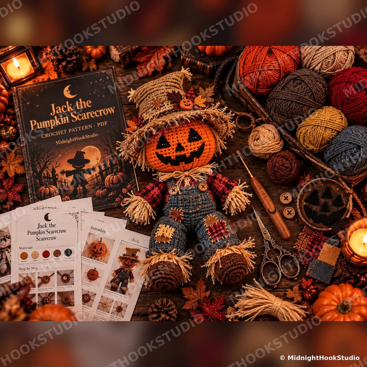Pumpkin Scarecrow Doll