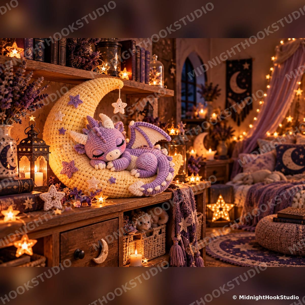 Sleeping Moon Dragon Amigurumi