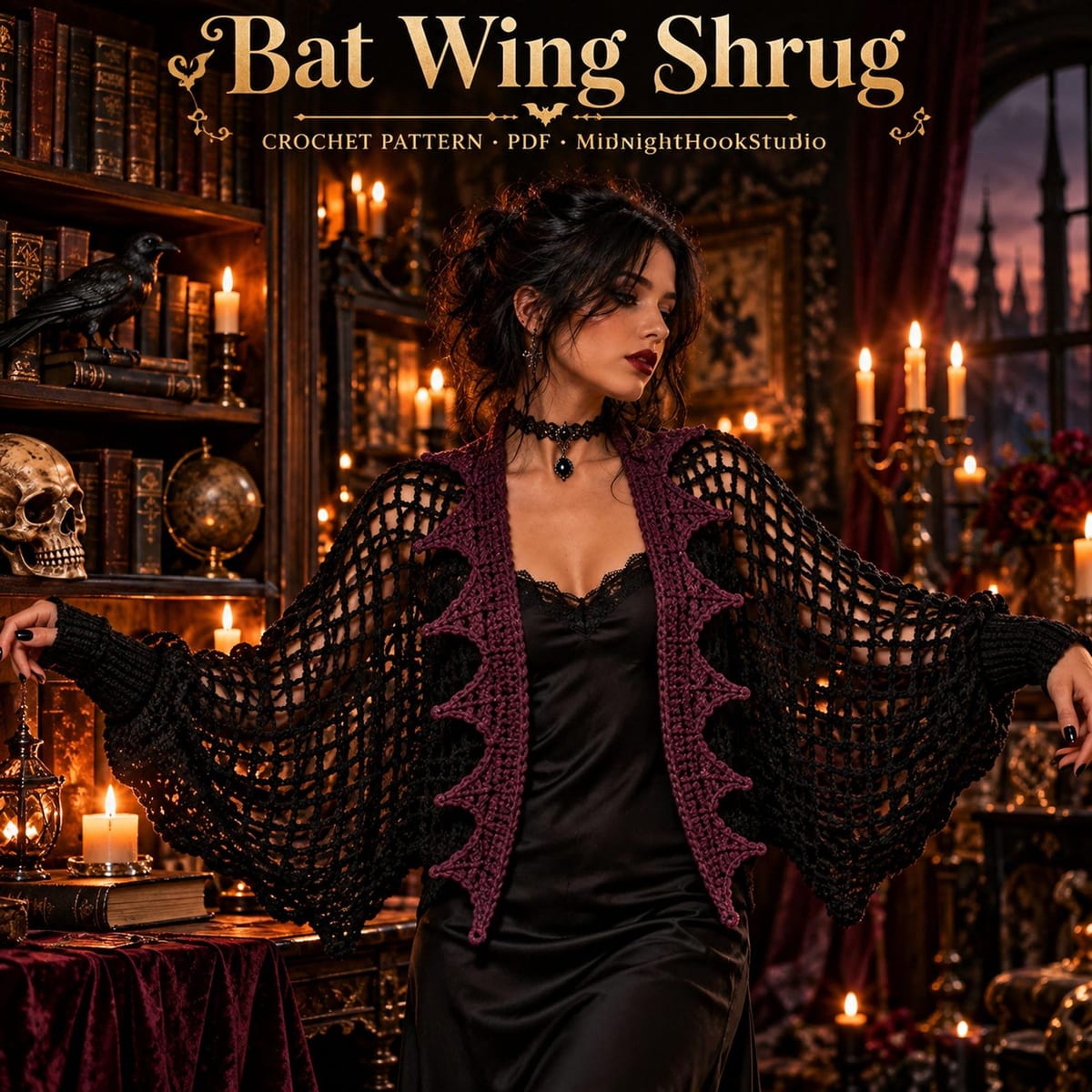 Bat Wing Mesh Shrug