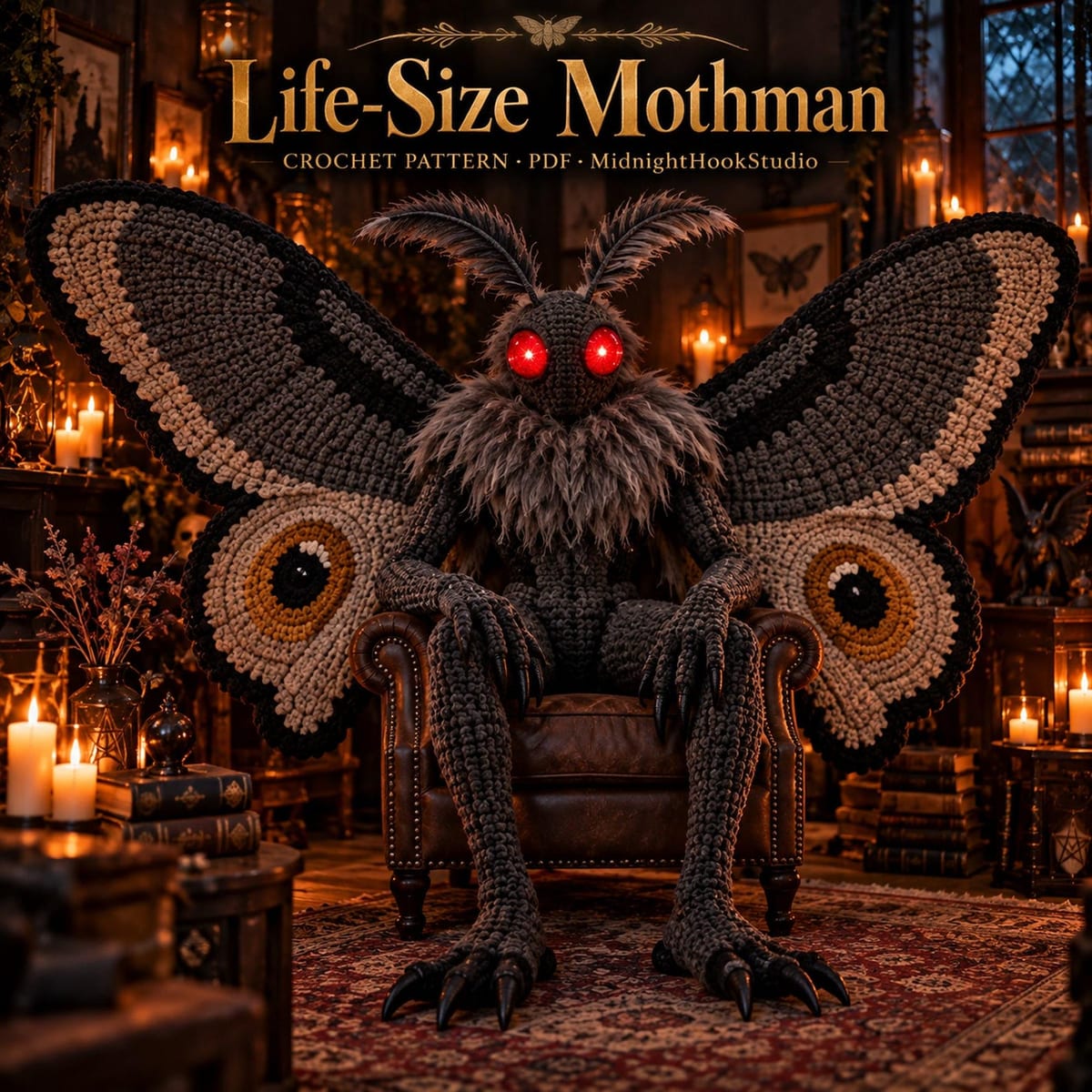 Life-Size Mothman — 175 cm, 2 m Wingspan