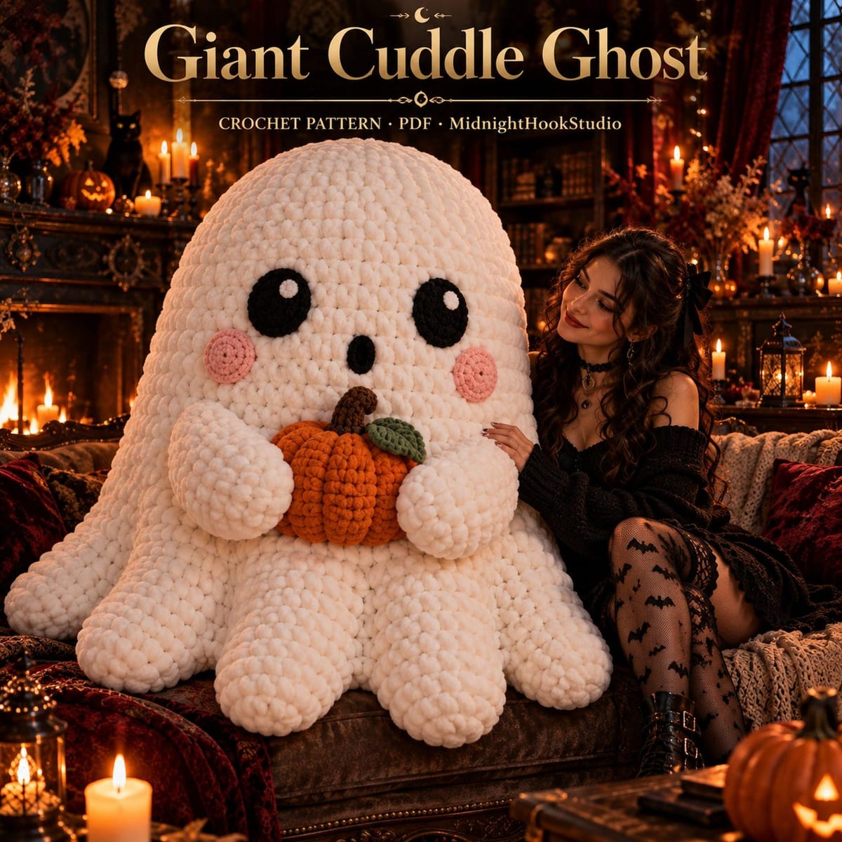 Giant Cuddle Ghost with Pumpkin — 150 cm