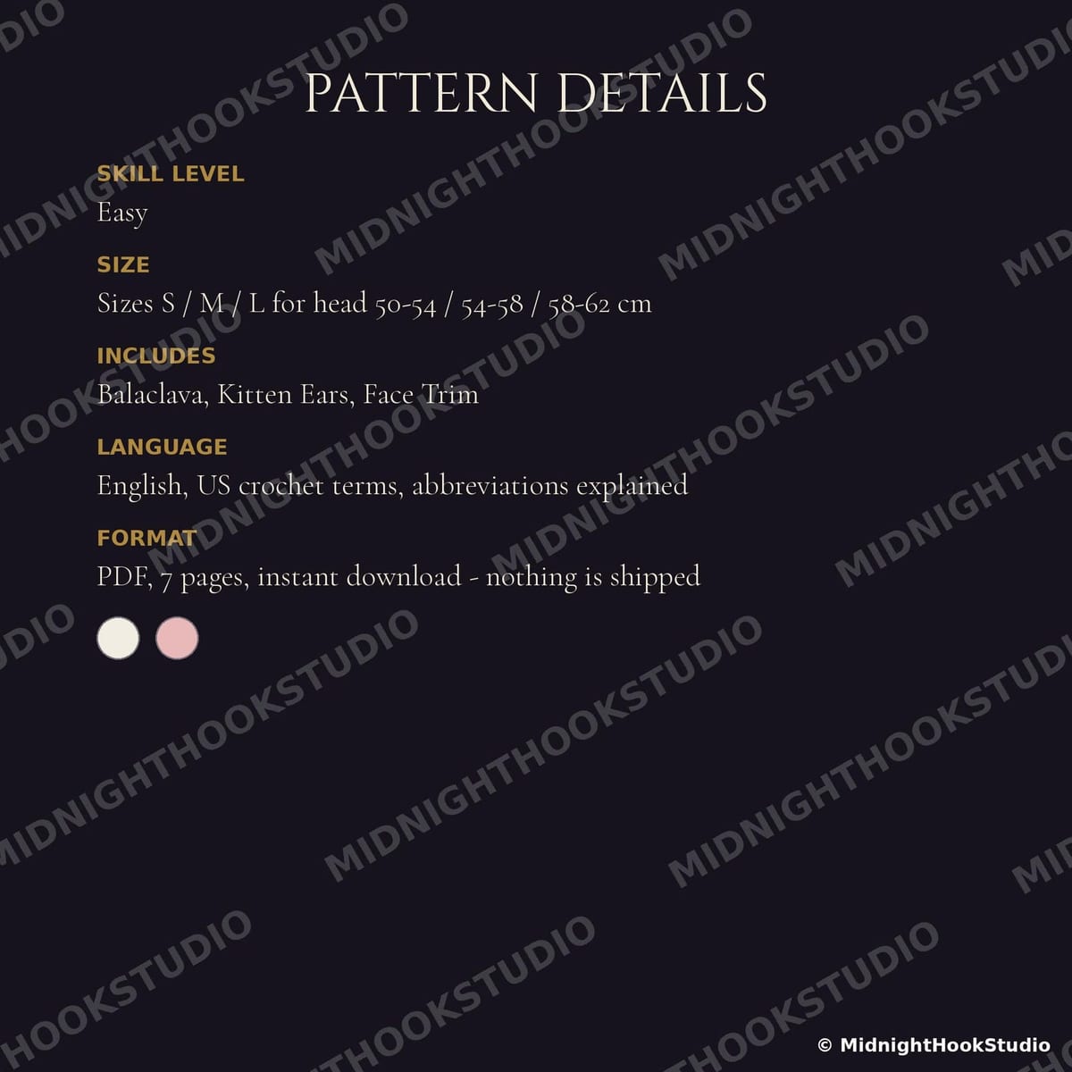 Kitten Ear Pearl Balaclava