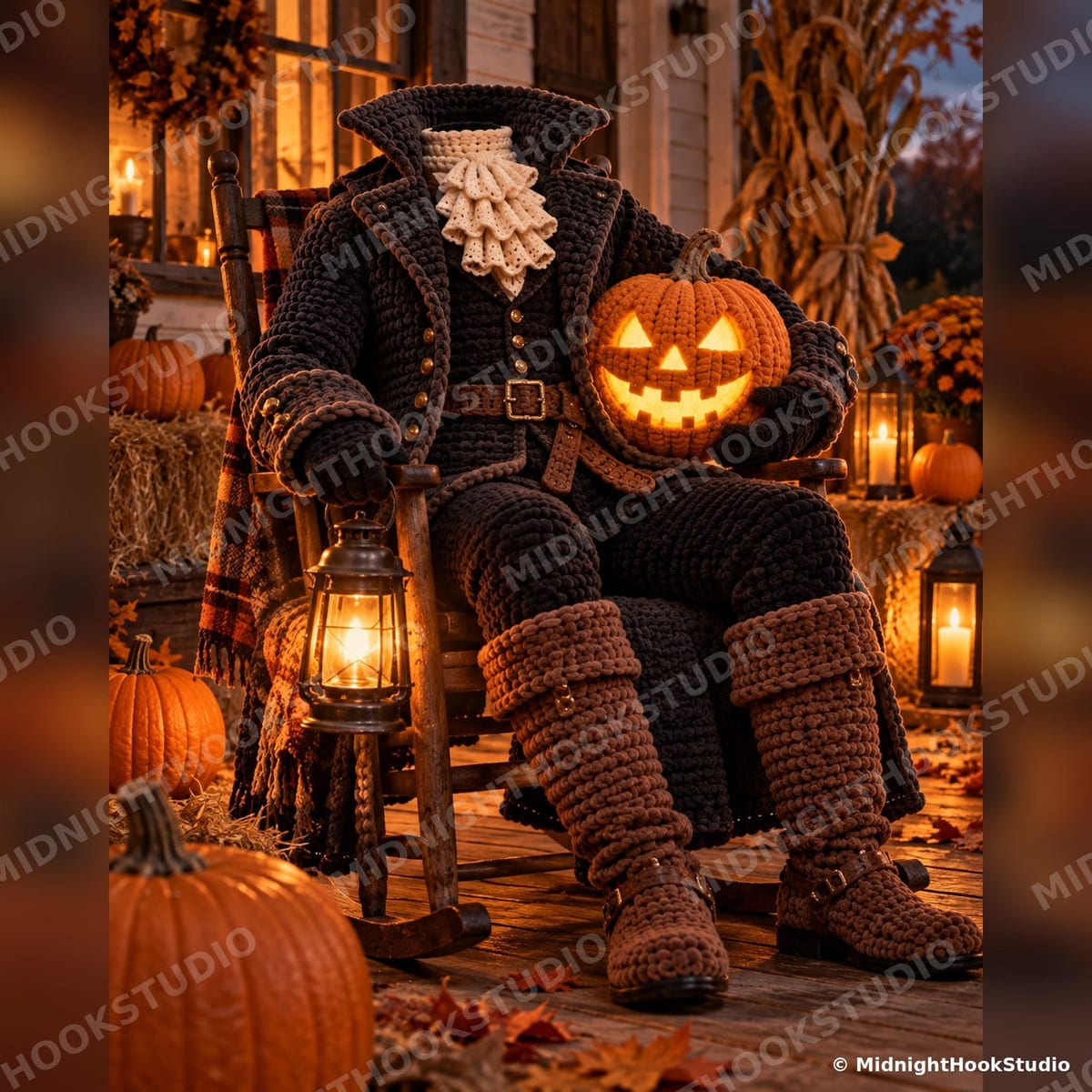 Headless Horseman with Pumpkin Head — 185 cm