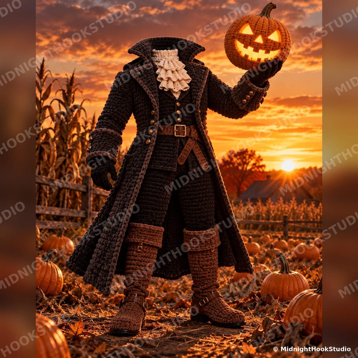 Headless Horseman with Pumpkin Head — 185 cm