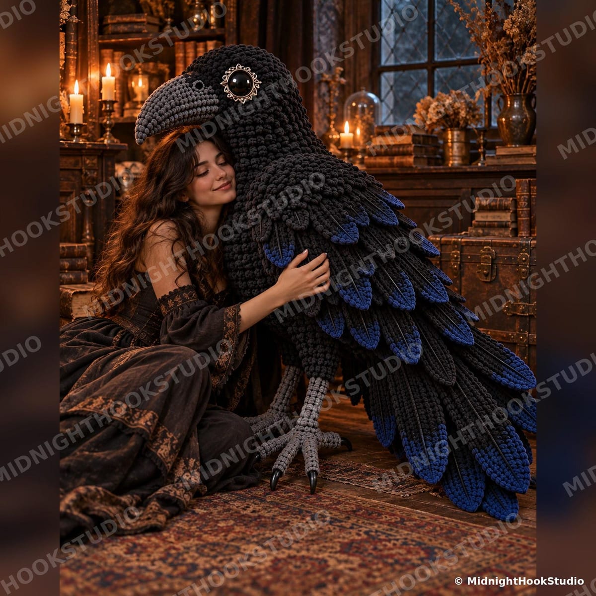 Giant Gothic Raven — 120 cm, 1.6 m Wingspan