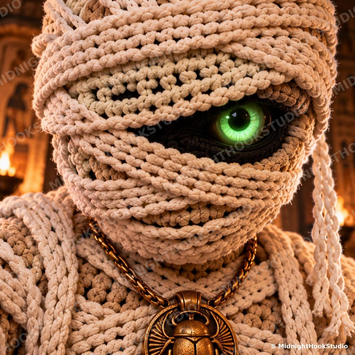 Giant Mummy with Glowing Eye — 175 cm
