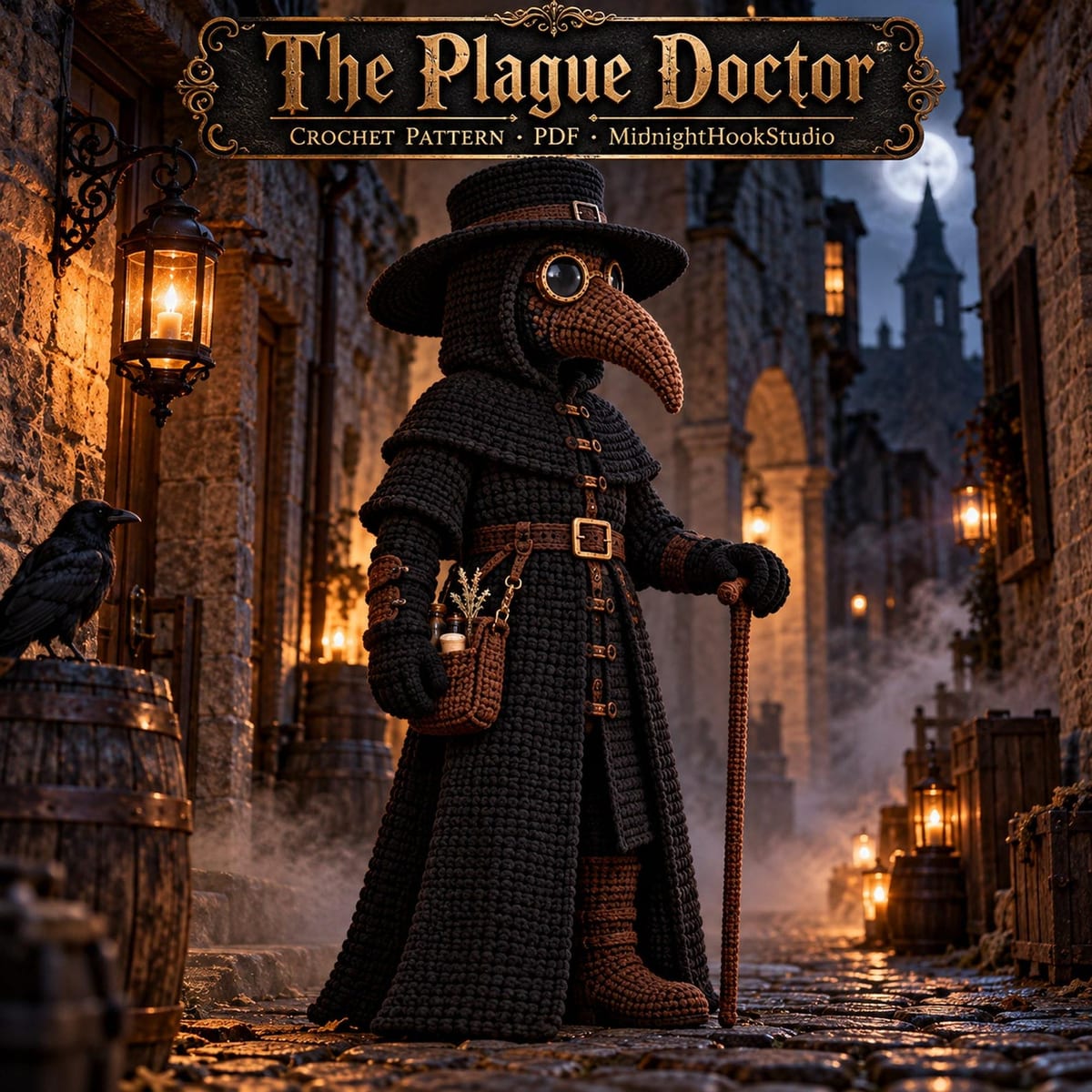 Life-Size Plague Doctor — 175 cm