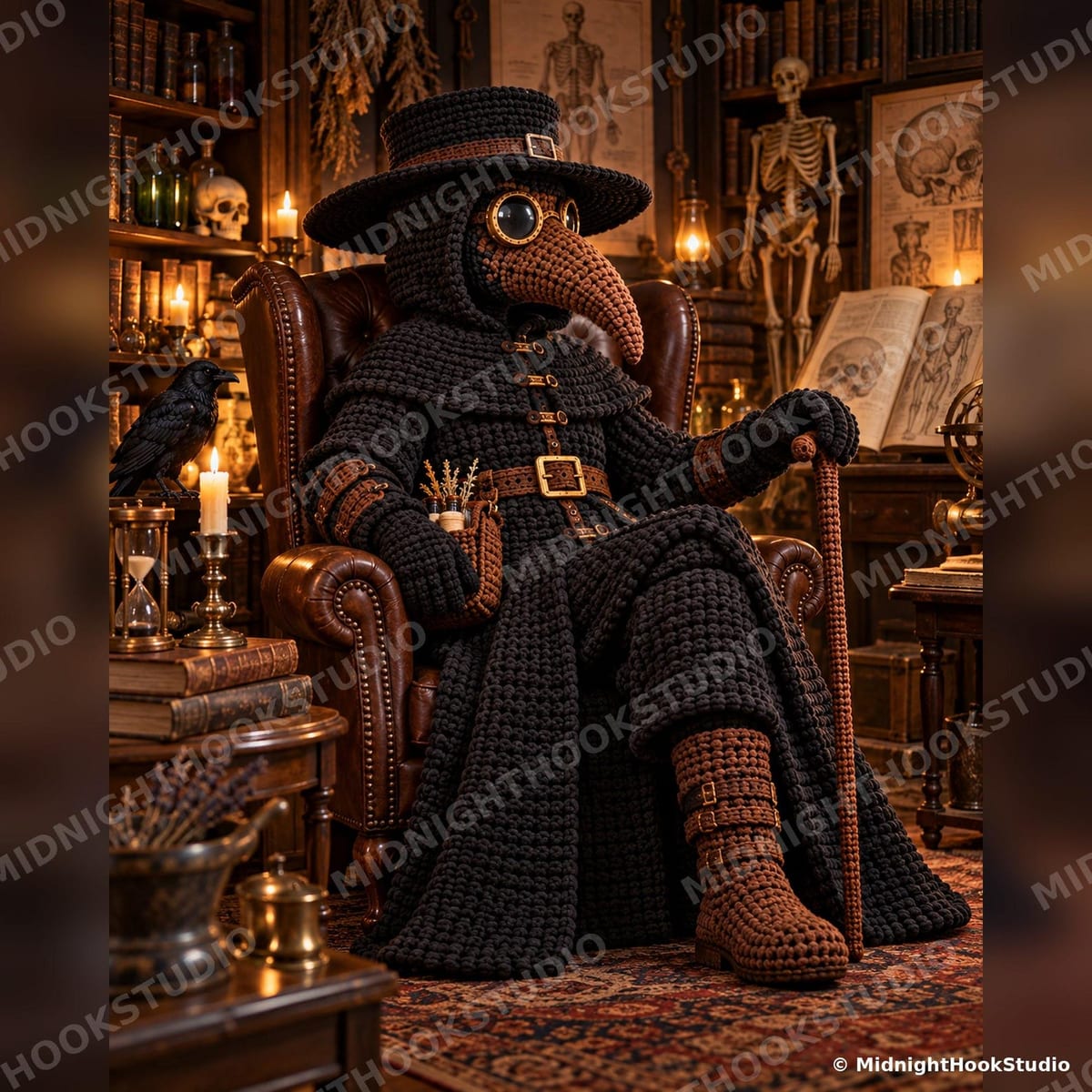 Life-Size Plague Doctor — 175 cm