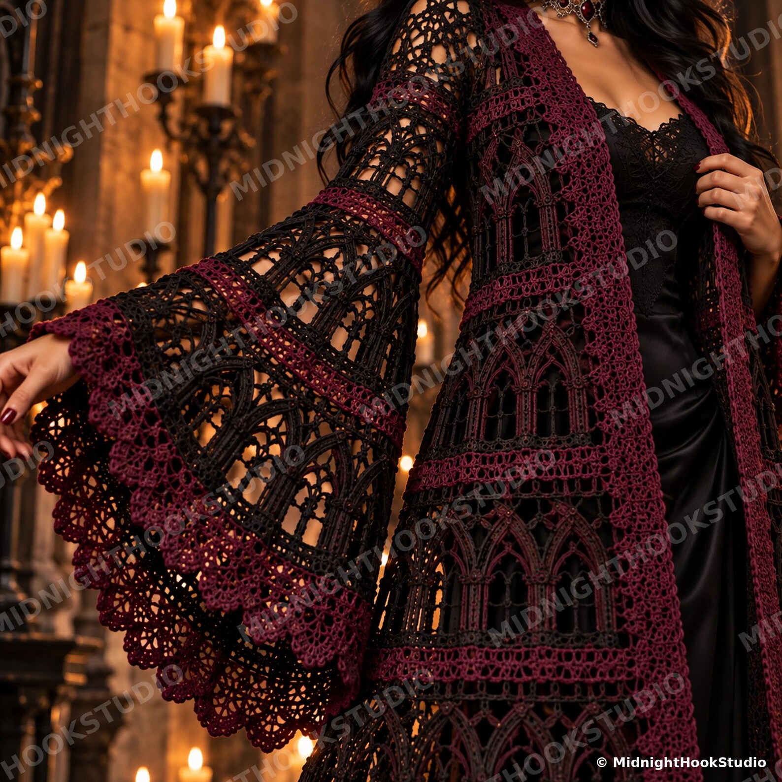Cathedral Window Duster Cardigan