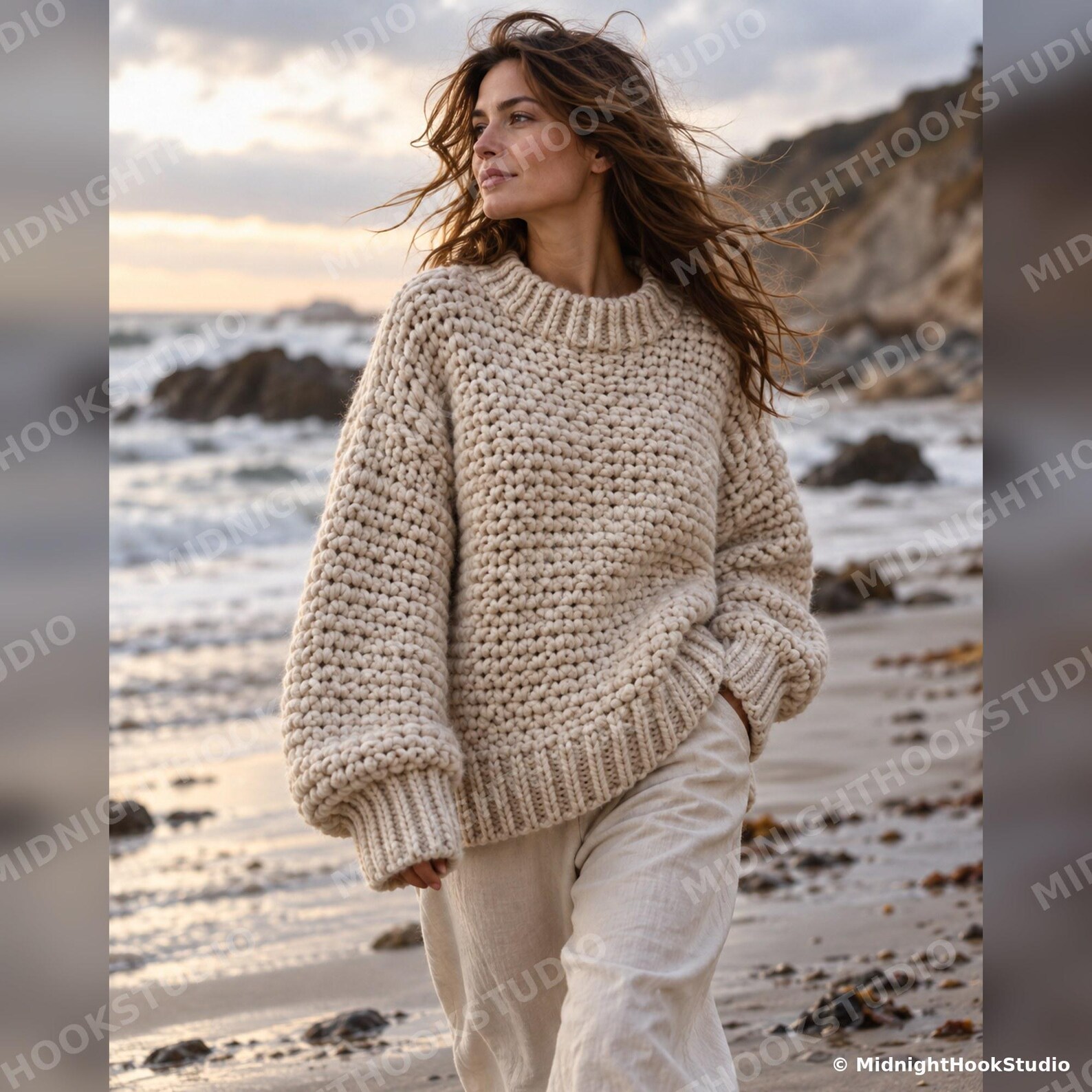 Chunky Drop Shoulder Sweater