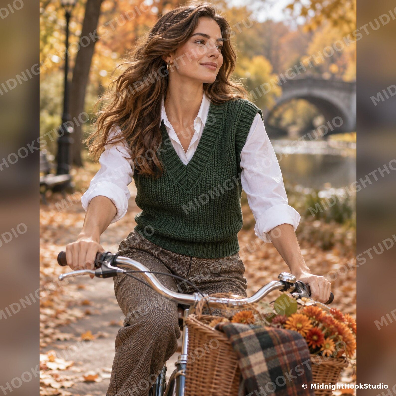 Knit-Look V-Neck Sweater Vest