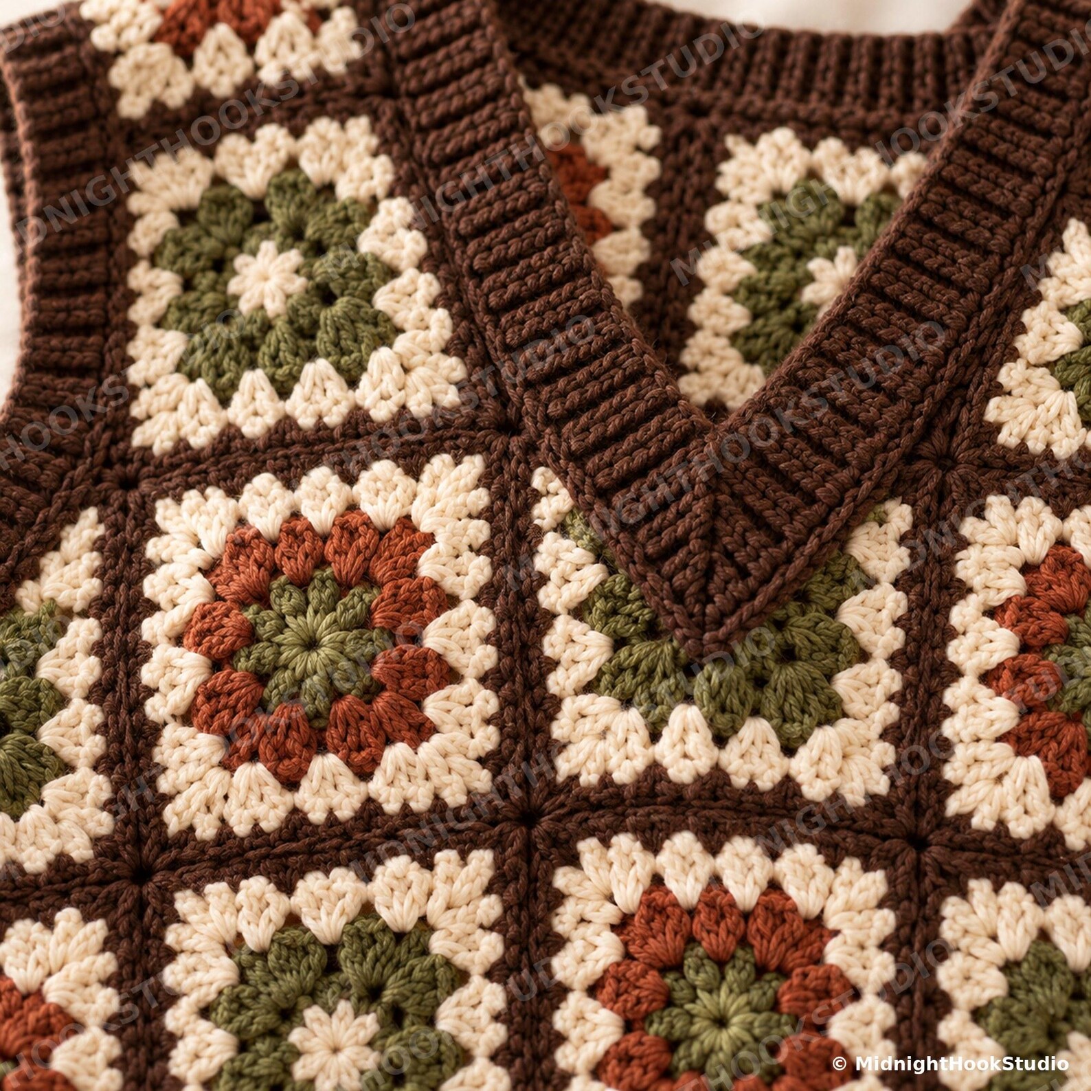 Granny Square Patchwork Vest