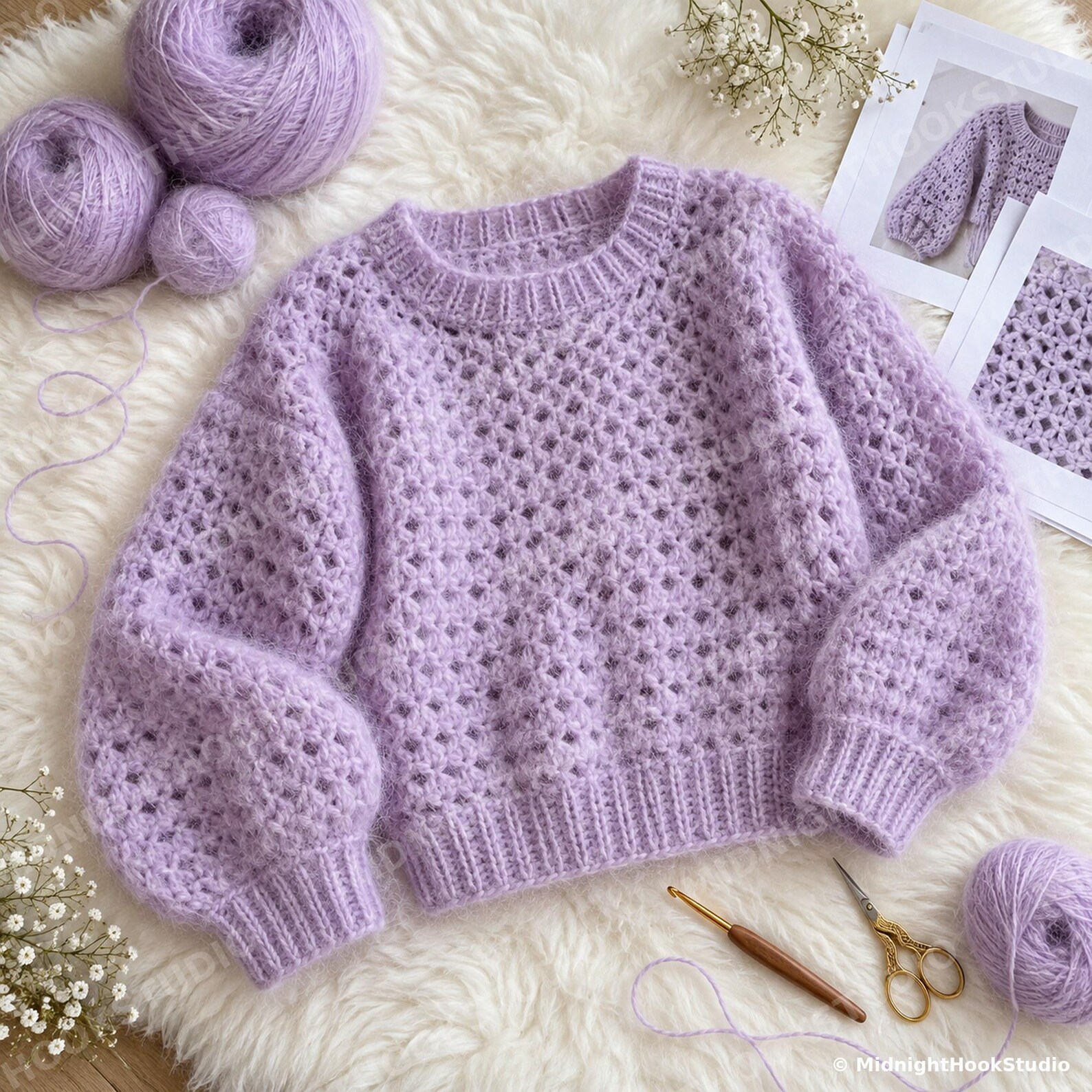 Fluffy Mohair Oversized Sweater