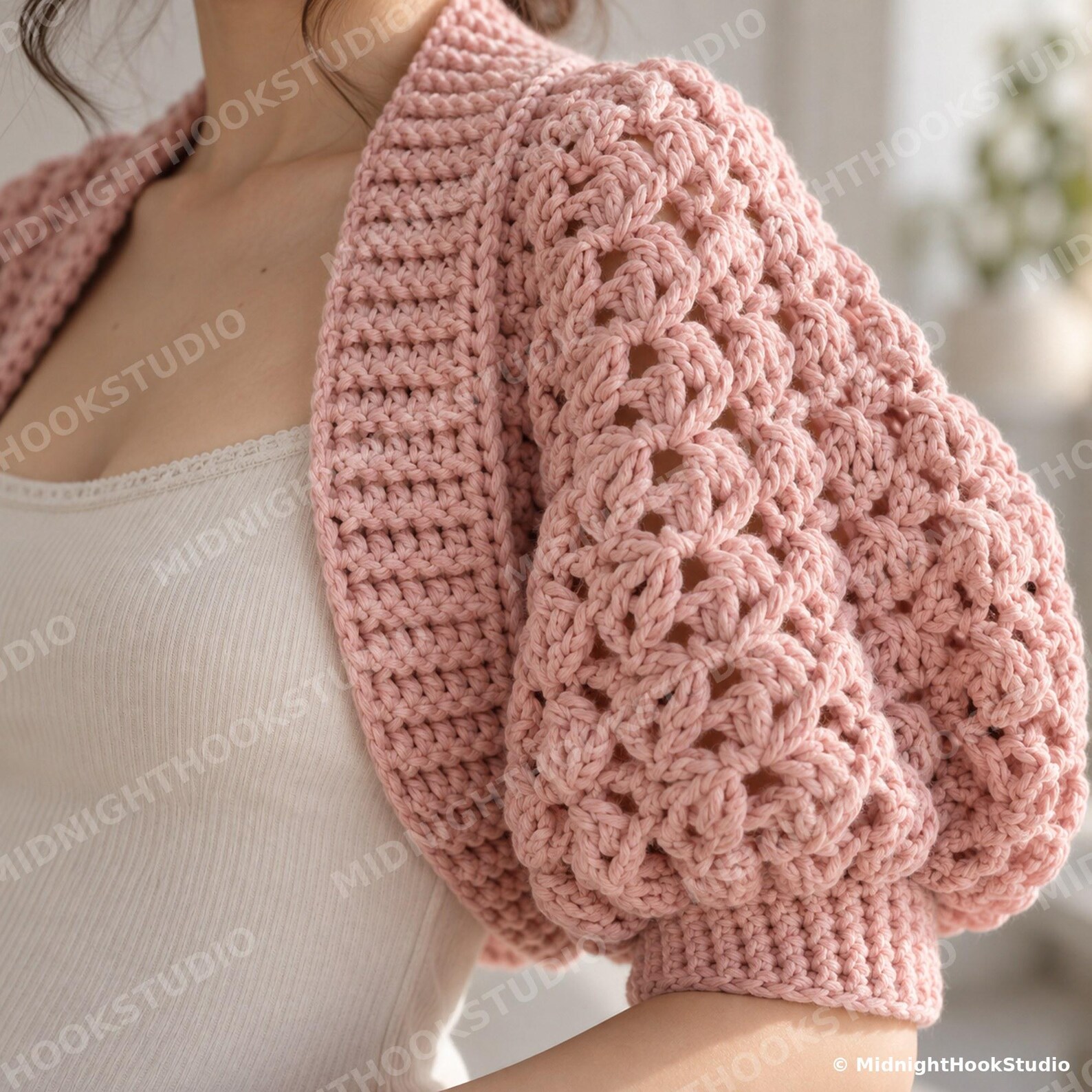 Puff Sleeve Bolero Shrug