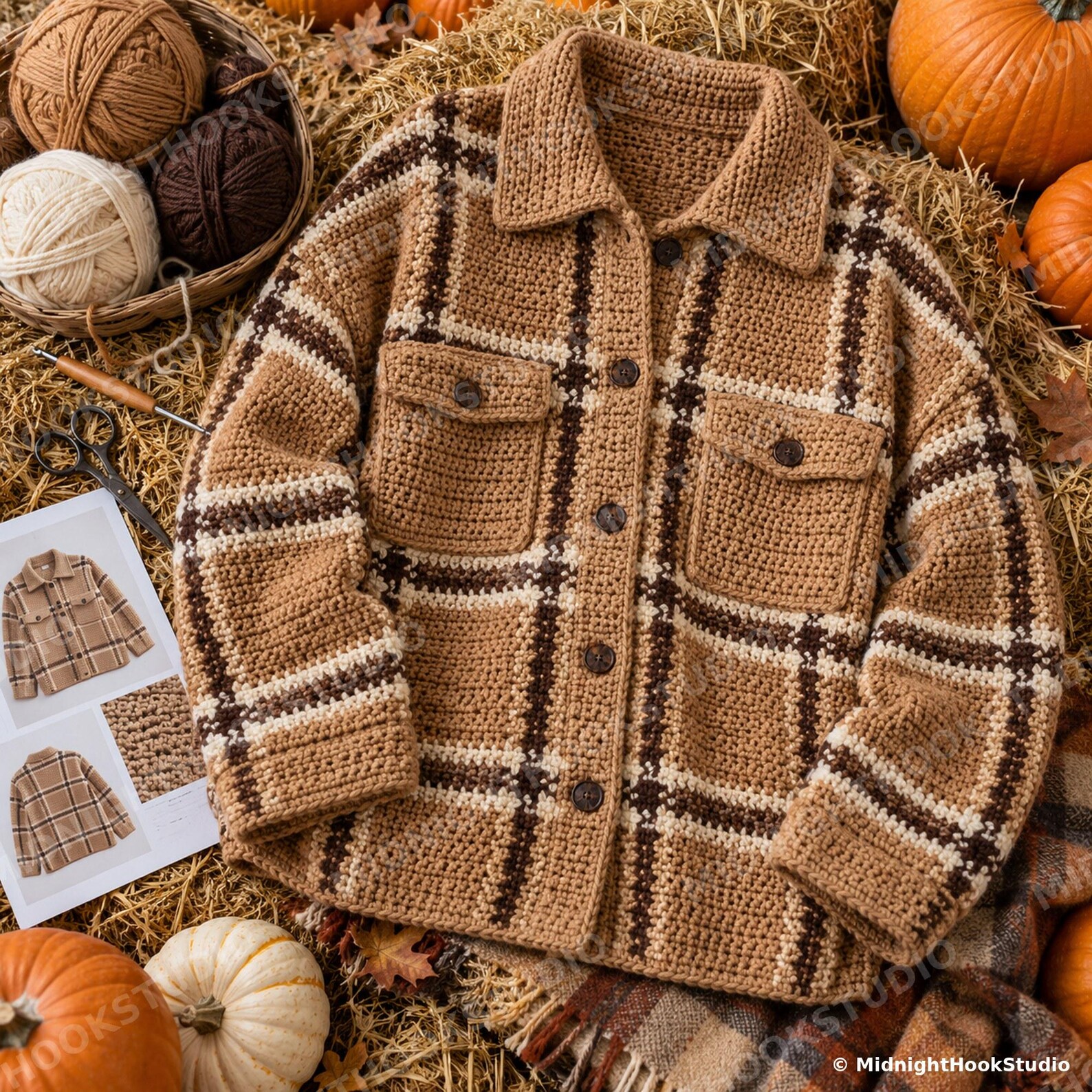Plaid Shacket with Patch Pockets