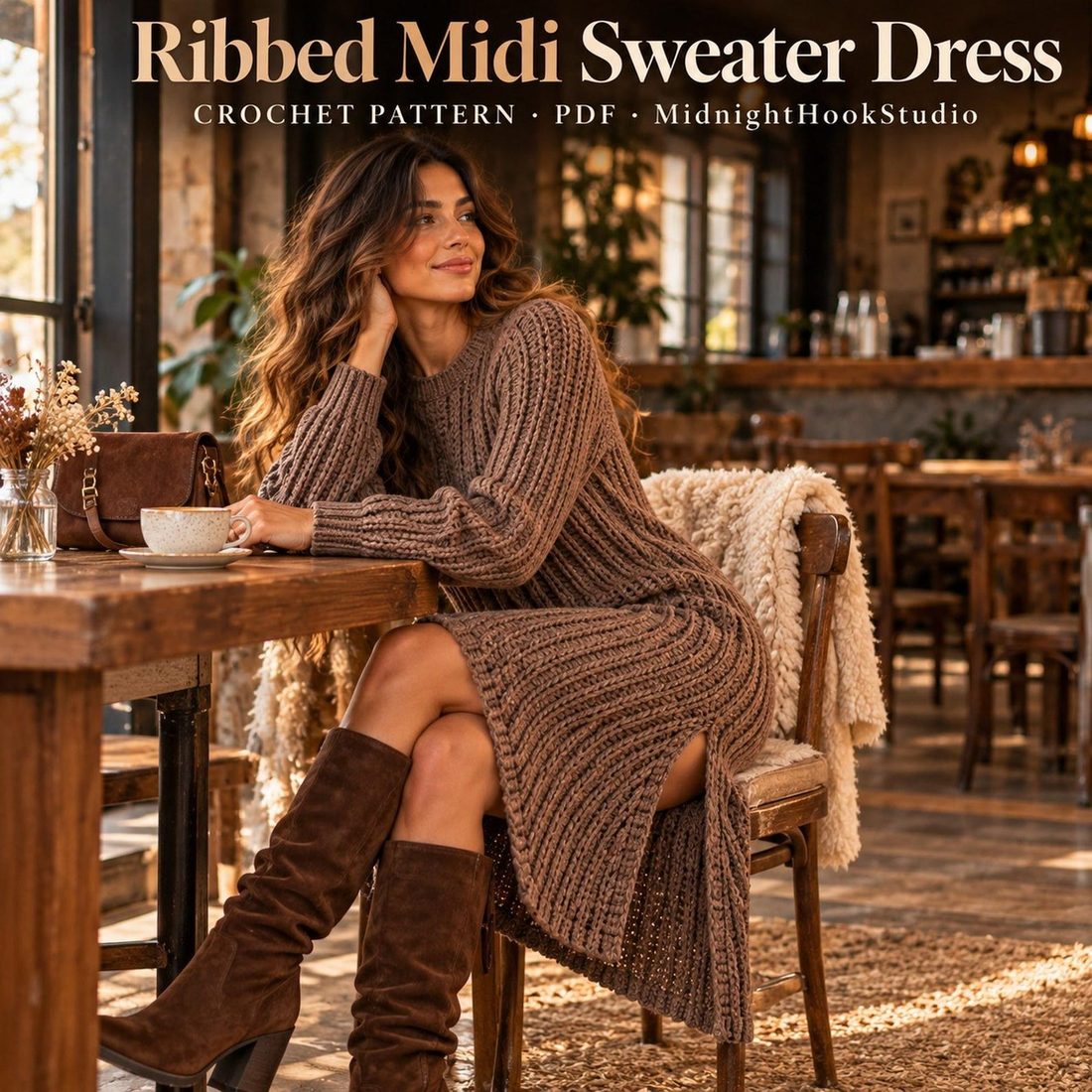 Ribbed Midi Sweater Dress