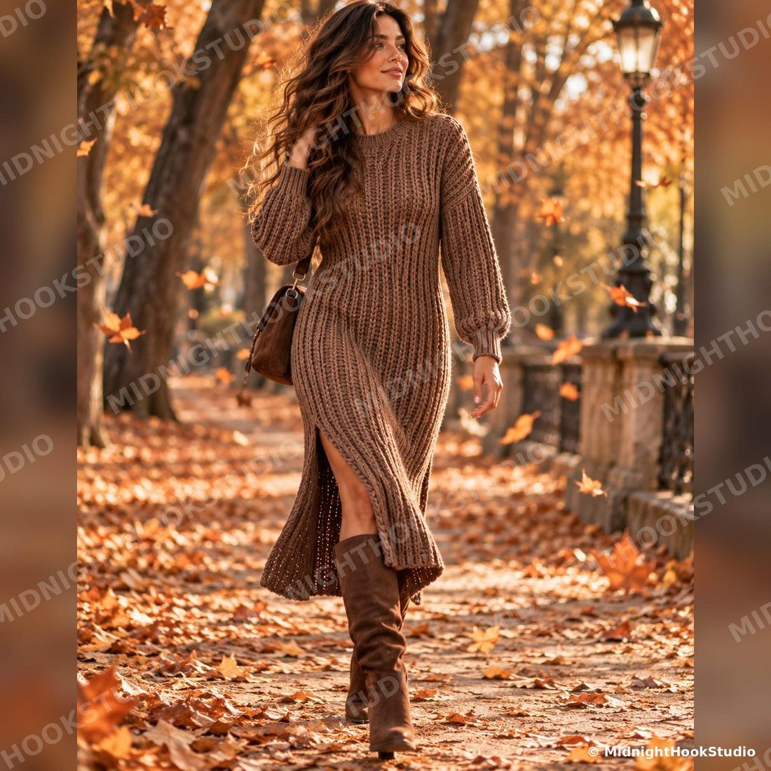 Ribbed Midi Sweater Dress