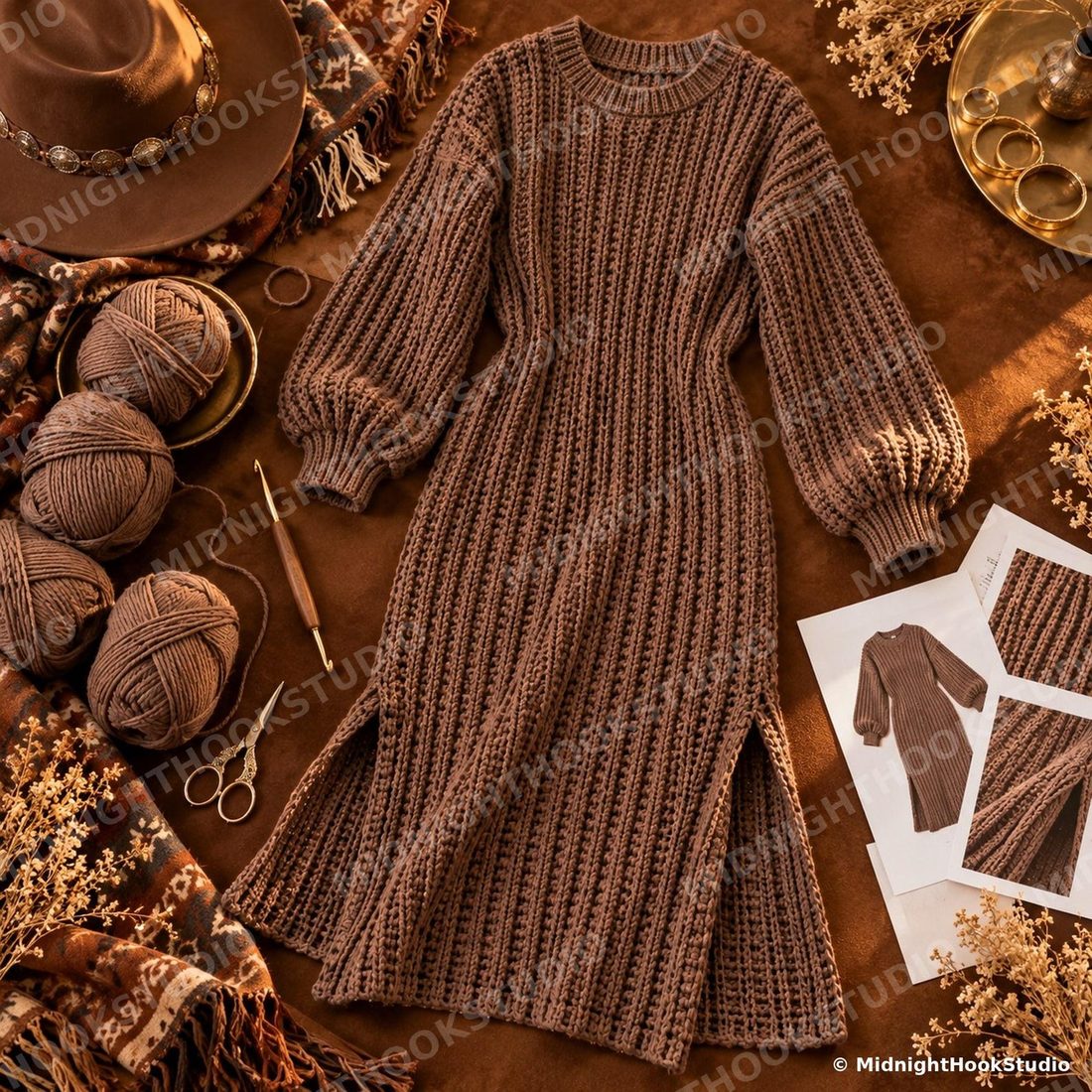 Ribbed Midi Sweater Dress