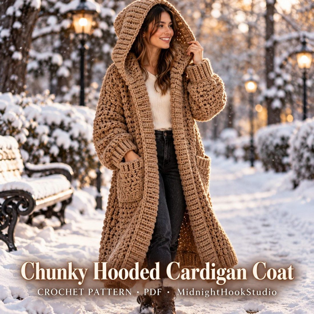 Chunky Hooded Cardigan Coat