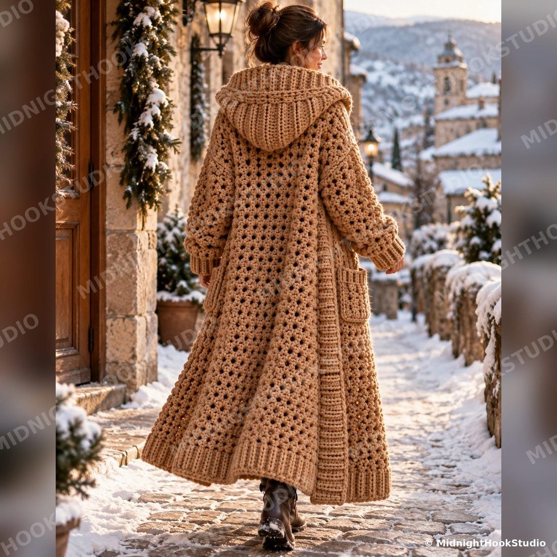 Chunky Hooded Cardigan Coat