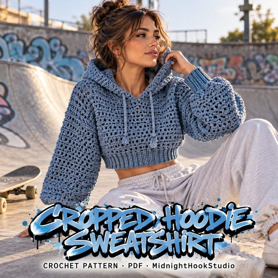 Cropped Hoodie Sweatshirt