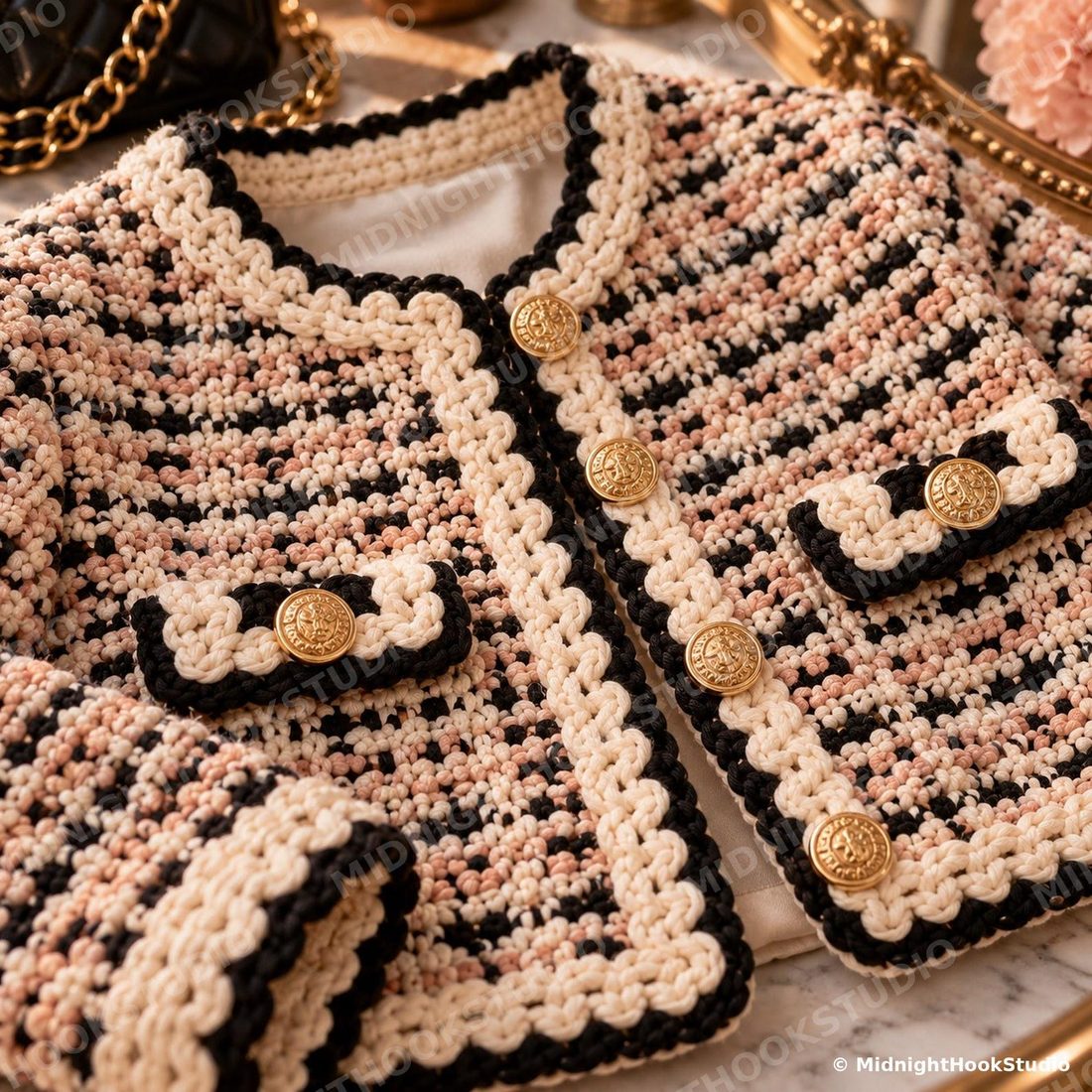 Tweed Look Cropped Jacket