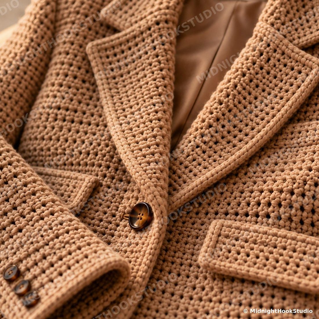 Tailored Crochet Blazer