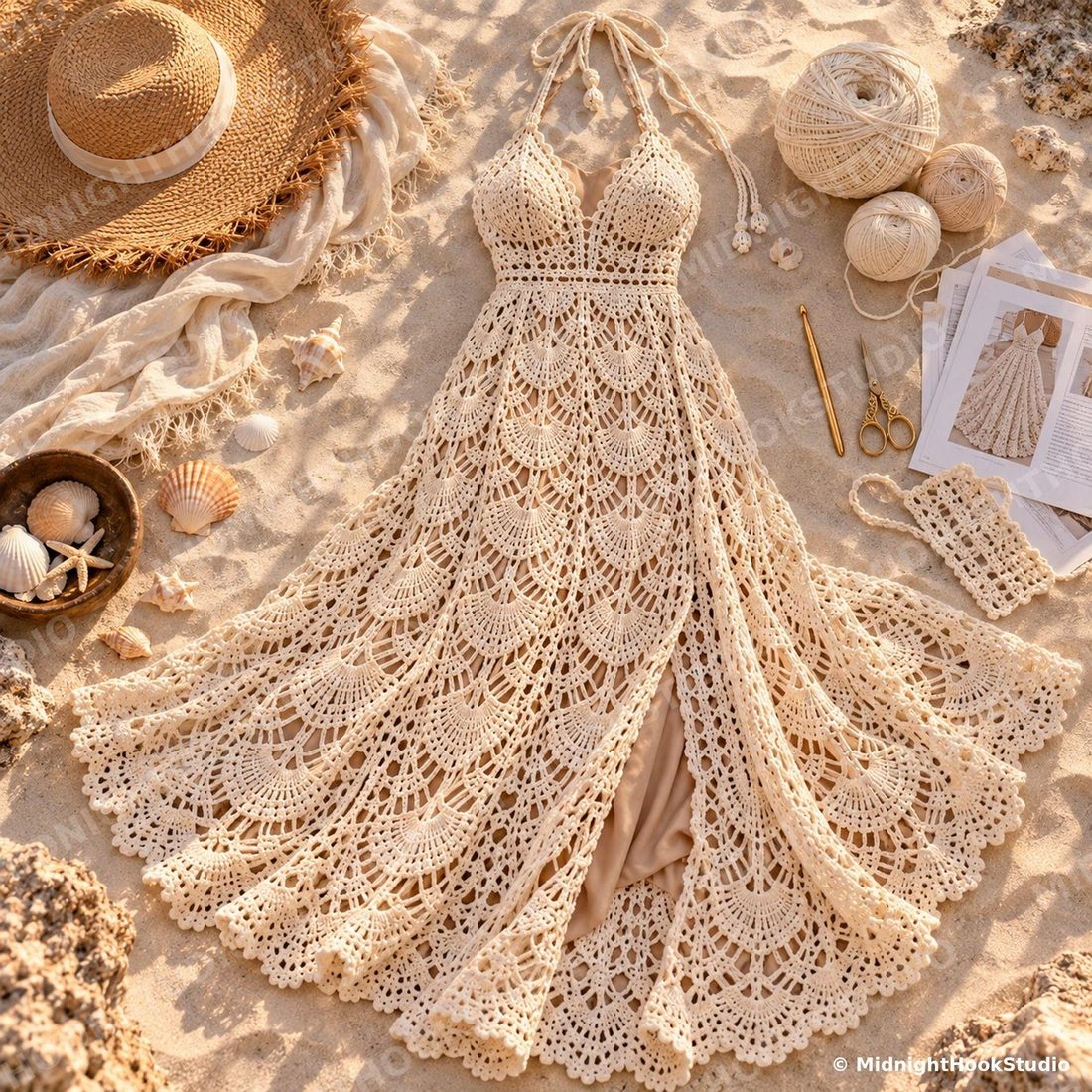 Lace Halter Maxi Dress