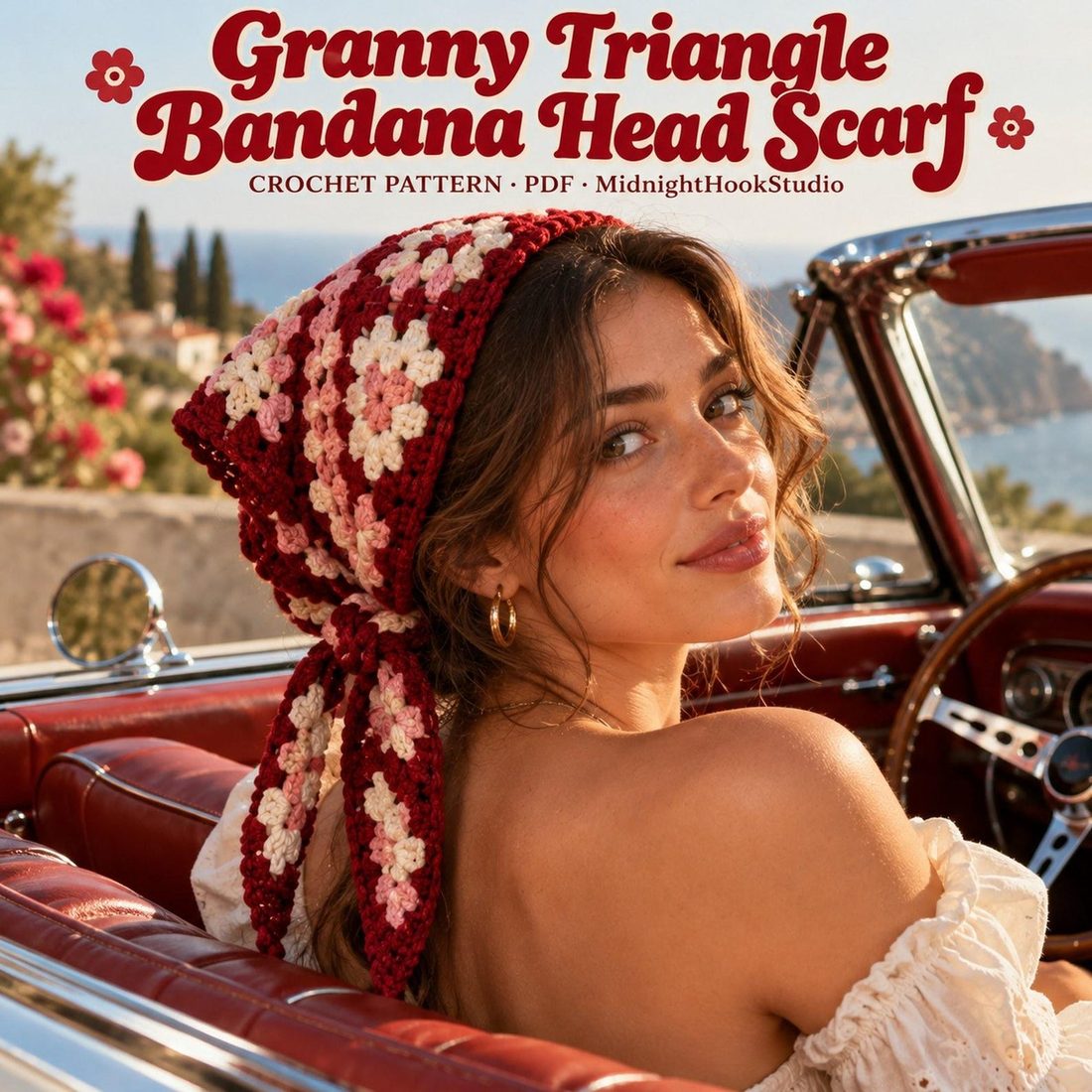 Granny Triangle Bandana Head Scarf