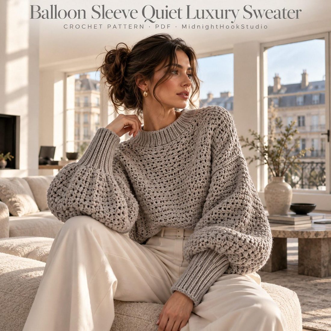 Crochet Sweater Patterns for Women, XS to 3XL: Knit-Look, Mohair & Chunky