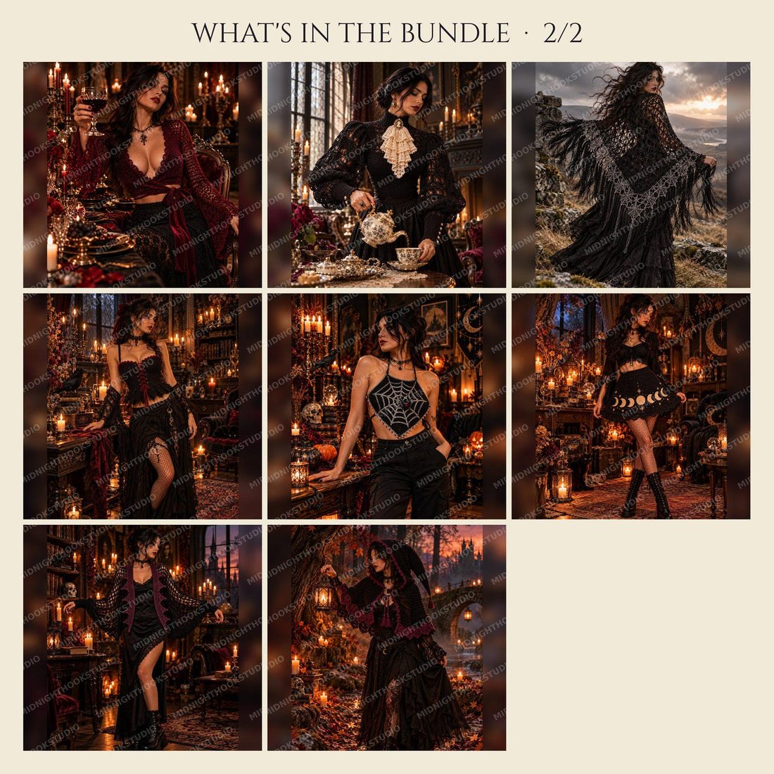 Gothic Crochet Clothing Pattern Bundle (17 Patterns)