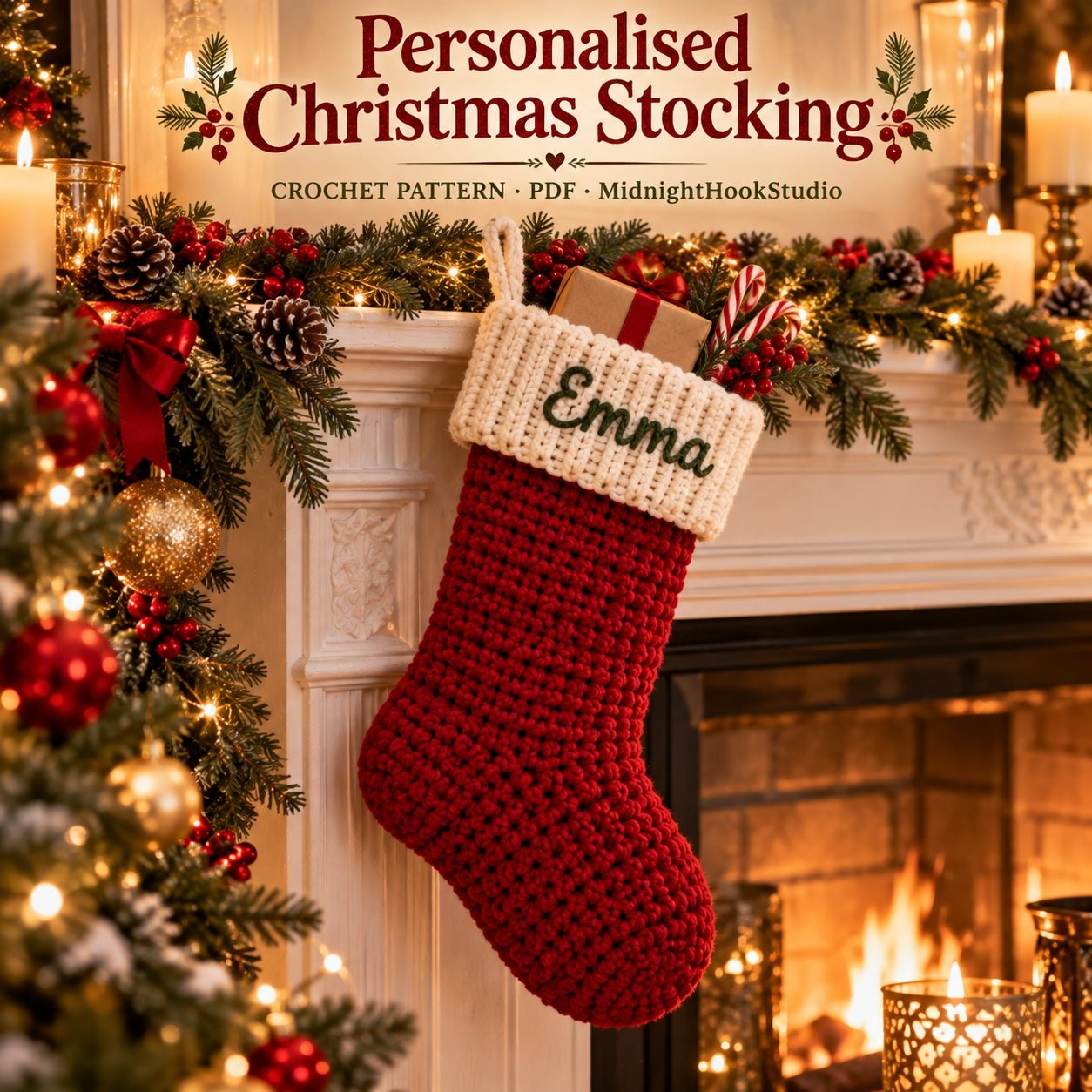 Personalised Christmas Stocking Crochet Pattern