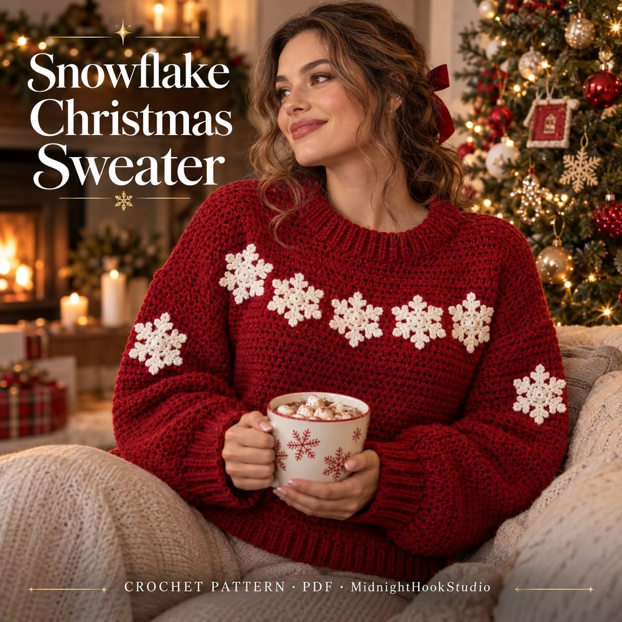 Snowflake Christmas Sweater Crochet Pattern