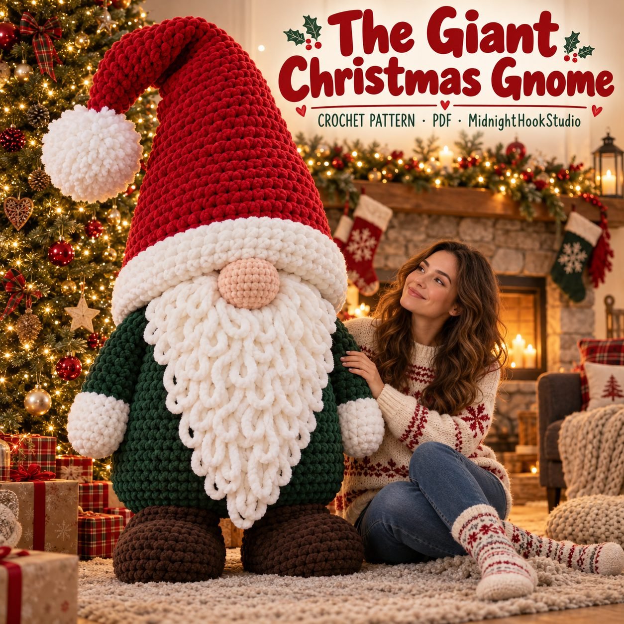 The Giant Christmas Gnome Crochet Pattern